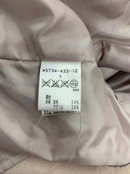 トゥービーシック W5734-433-12 コート X ピンク フォックスファー ウール モヘヤ混 ITFG4X3ADQV0