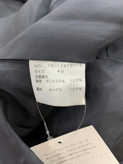エムズグレイシー 129101 コート 40 ネイビー フリル リボン ITZJCK64UC70