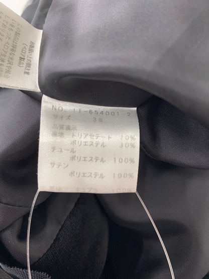 エムズグレイシー 654001 ジャケット 38 ブラック ベロア フリル 1B IT6FWBU1OKUW 【SALE】