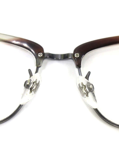 フォーナインズ 6024 メガネ ブラウン/メタルシルバー マーブル柄 IT007XH4LE8G