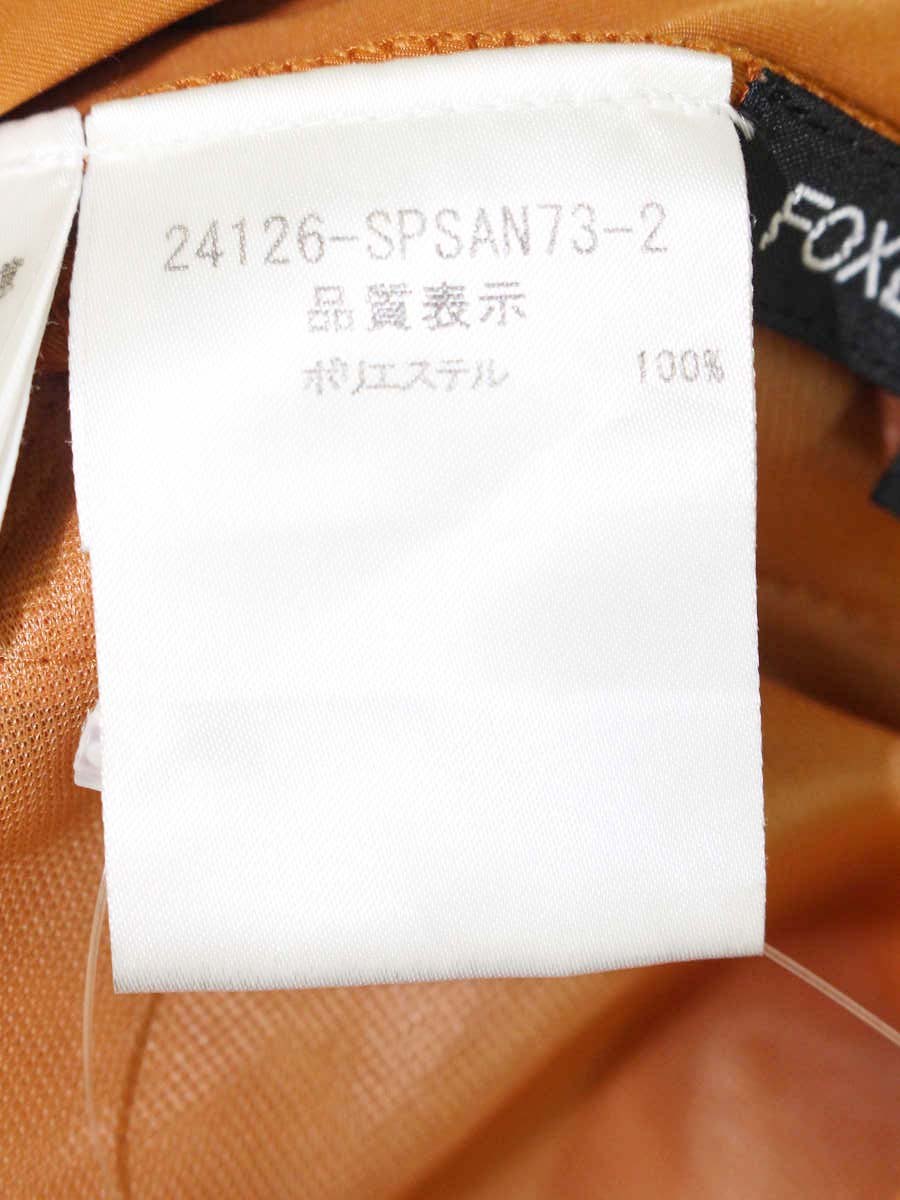 フォクシーニューヨーク ストレッチタフタ 24126 スカート 38 オレンジ ITQ0CZTQ4L9W