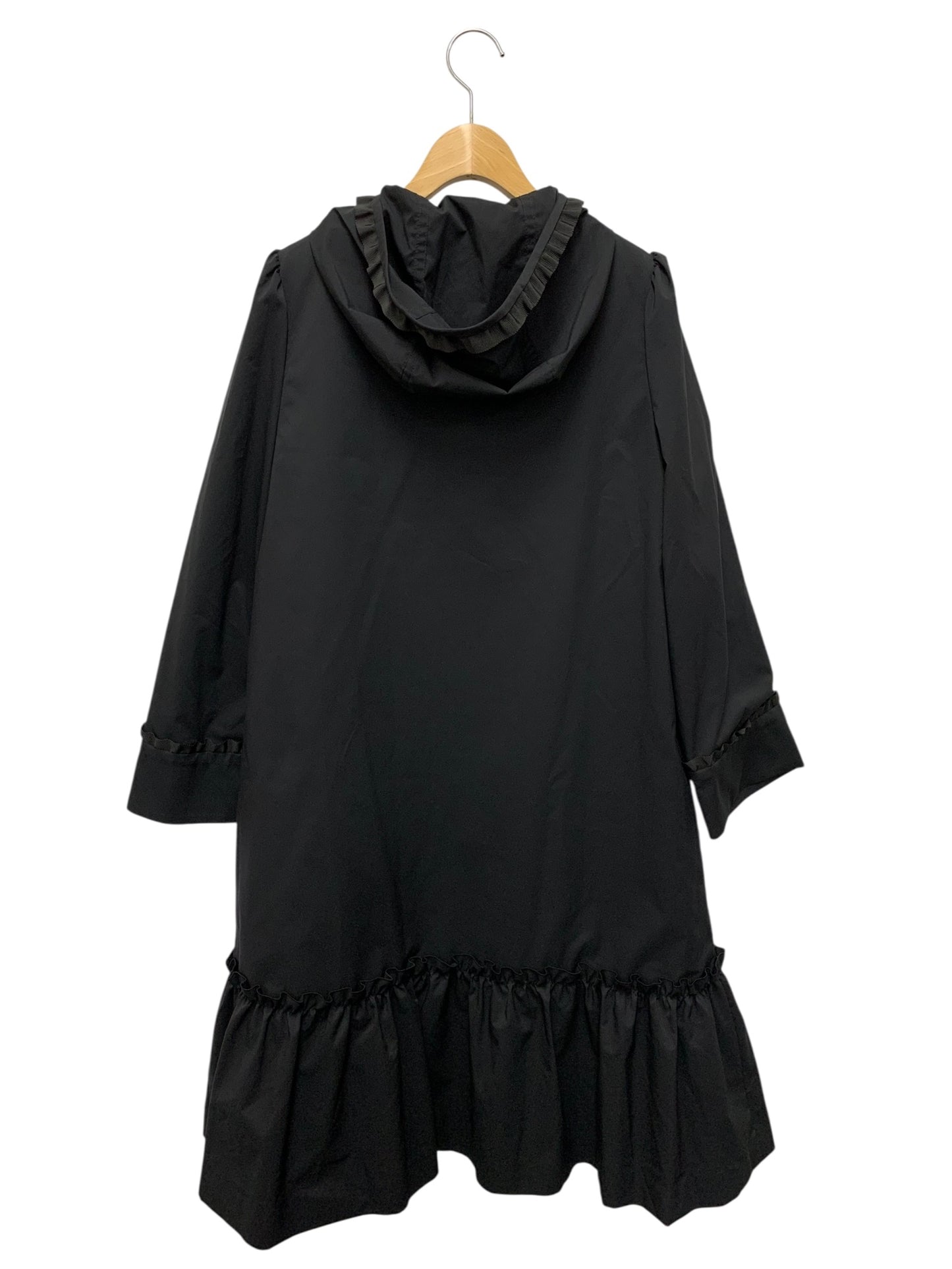 エムズグレイシー 219101 コート 40 ブラック フリル IT6IEM73SH6O