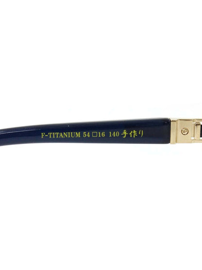 中村勘三郎 KN-2525 メガネ ネイビー コンビフレーム フルリム スクエア IT1RL10AT3Z6