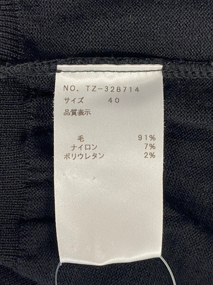 エムズグレイシー 328714 カーディガン 40 ブラック コットンパールボタン ウール ITBW7A6SFNGI