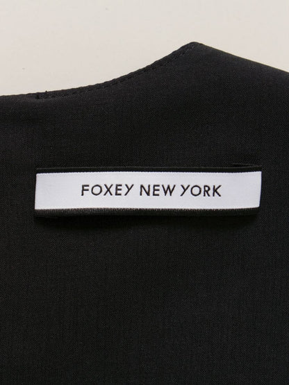 フォクシーニューヨーク Whisper Dress 42640 ワンピース 40 ネイビー IT1AXDDH1974