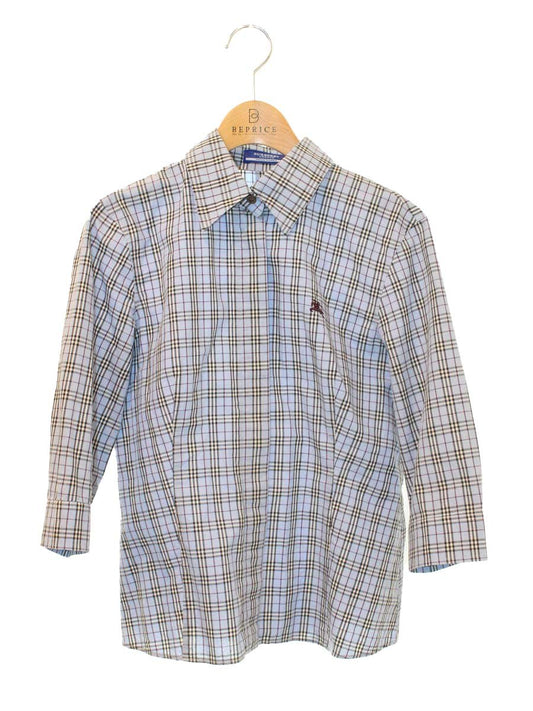 バーバリーブルーレーベル FEF26-510 シャツ 38 ブルー チェック IT6PJLZW31Y8