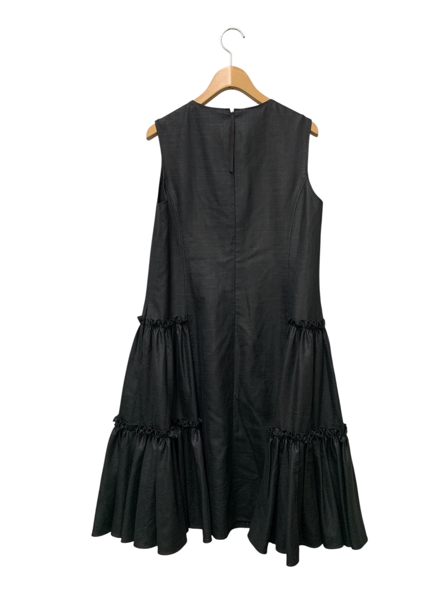 アディアム Ruched Dress 42448 ワンピース S ブラック フリル IT2TTXOADWR0