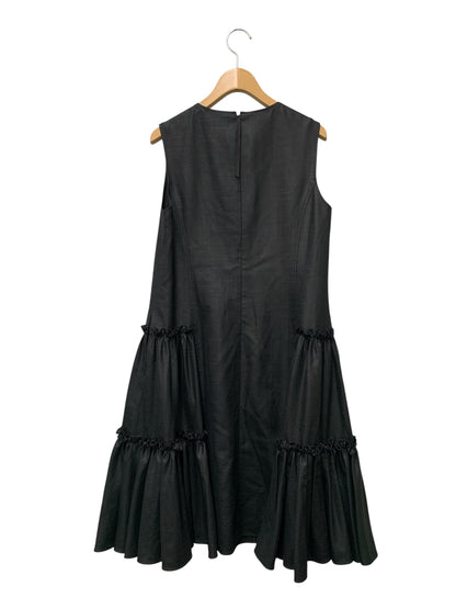 アディアム Ruched Dress 42448 ワンピース S ブラック フリル IT2TTXOADWR0