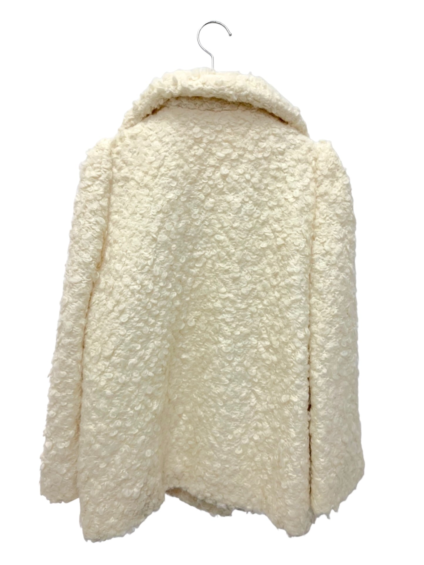 エムズグレイシー 529529 ショートコート 38 アイボリー パールボタン プードルコート ITLCTVV0676A