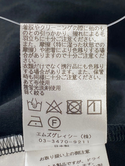 エムズグレイシー 815334 カットソー 40 ブラック 袖フリル切替 ブラウス 半袖 ITLYCJXZ3E3Y