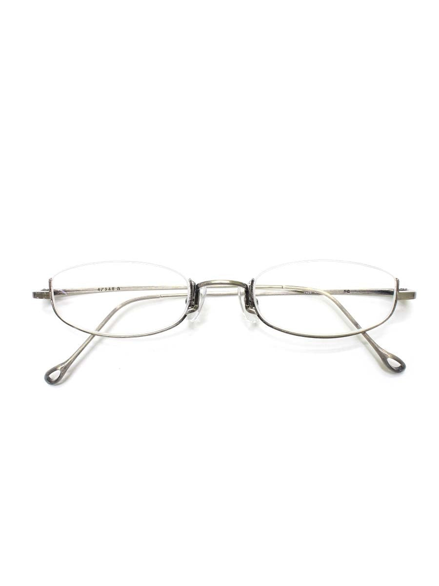 金子眼鏡 井戸多美男作 T429 メガネ アンティークシルバー アンダーリム IT9TFS1H8UAJ
