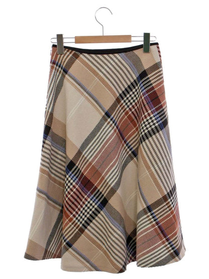 エムズグレイシー 917529 スカート 36 ベージュ ウール フレア ITLR3U9WBF66