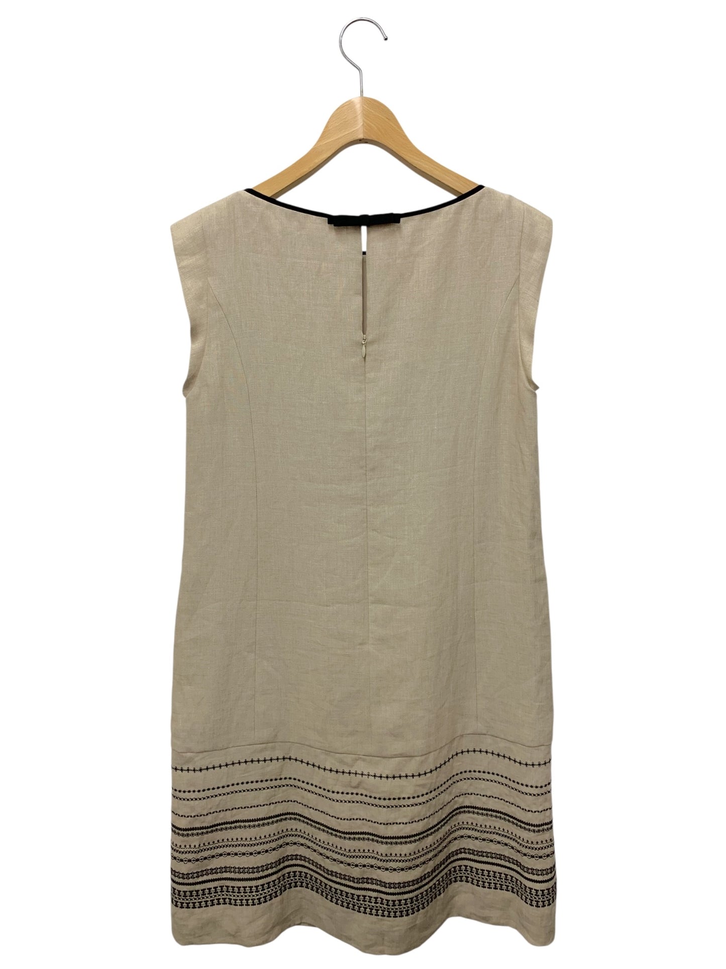 フォクシーブティック Jardin 35703 ワンピース 42 ベージュ リネン 麻 IT7XGA555888