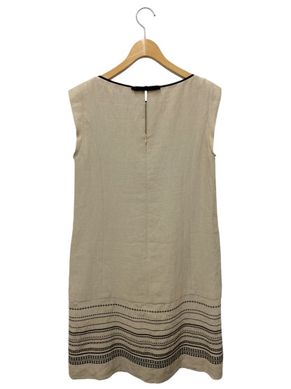 フォクシーブティック Jardin 35703 ワンピース 42 ベージュ リネン 麻 IT7XGA555888