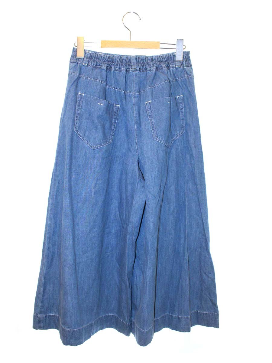 エムズグレイシー 016315 デニムパンツ 38 ブルー ワイドパンツ リボン ITM4S2Z8XJBG