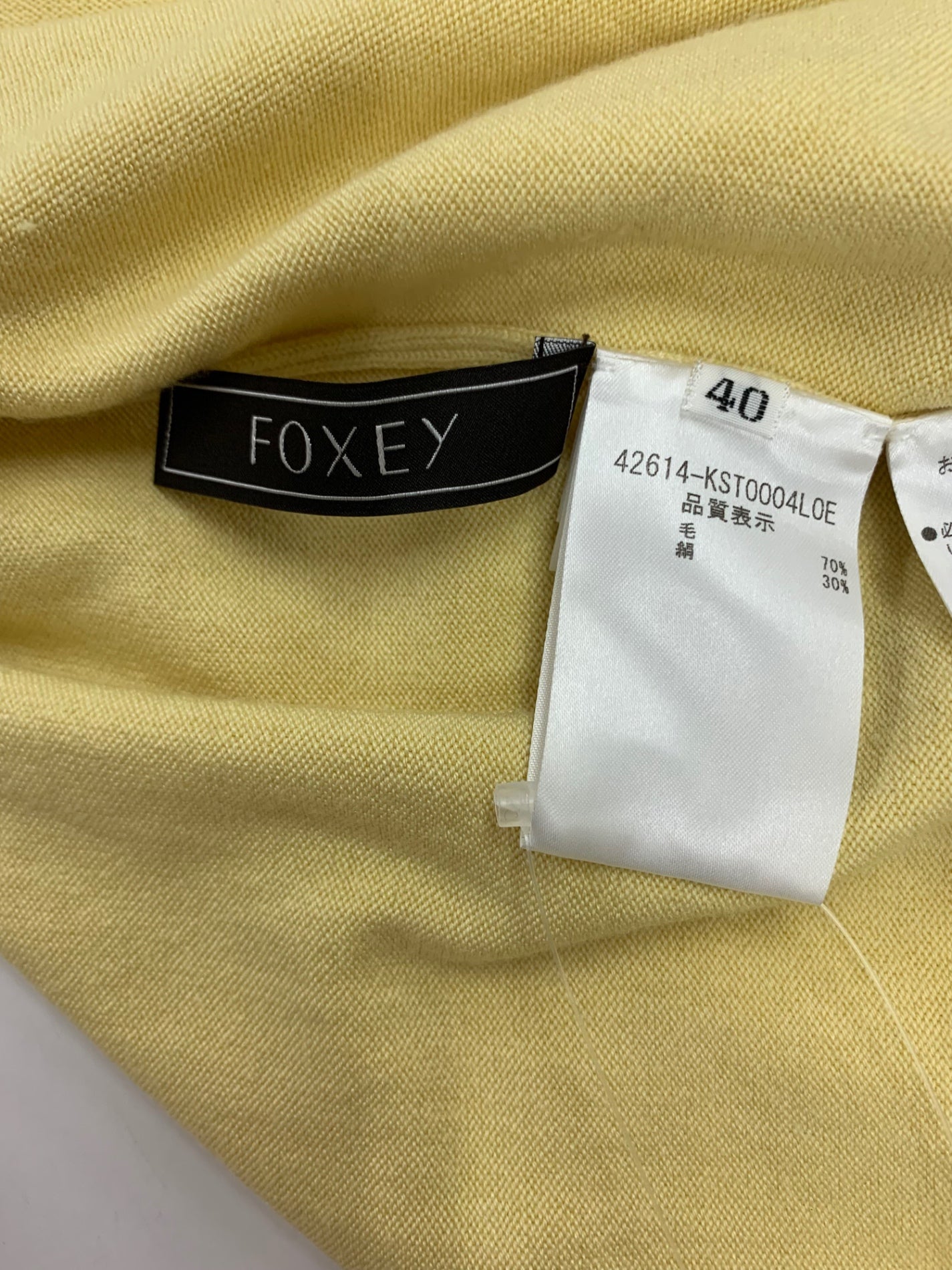 フォクシーブティック Knit Top Lunetta 42614 ニット 40 イエロー ウール シルク IT1ZF9STTH8O