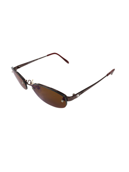 ソニアリキエル 66-0101 サングラス ワインレッド メタルフレーム ハーフリム オーバル ITG0QVNOVPT7