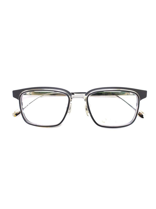 ドメスティックインターナショナル DI-1006 メガネ ブラック/シルバー メタルフレーム フルリム スクエアシェイプ ITN5491EC4N8