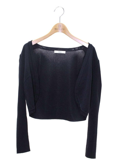 ルネ 6232860 カーディガン 36 ネイビー ボレロ ニット ITX7IHH5LIU2