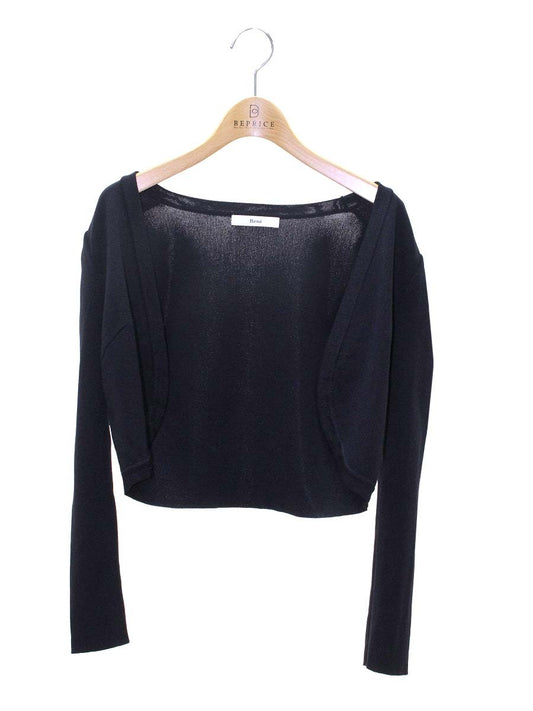 ルネ 6232860 カーディガン 36 ネイビー ボレロ ニット ITX7IHH5LIU2