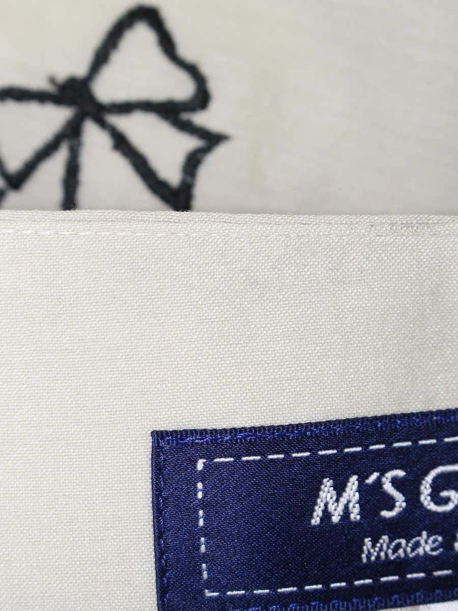 エムズグレイシー 117303 スカート 40 ベージュ アイコンモチーフ 刺繍 カメリア IT7W36P9GEZM