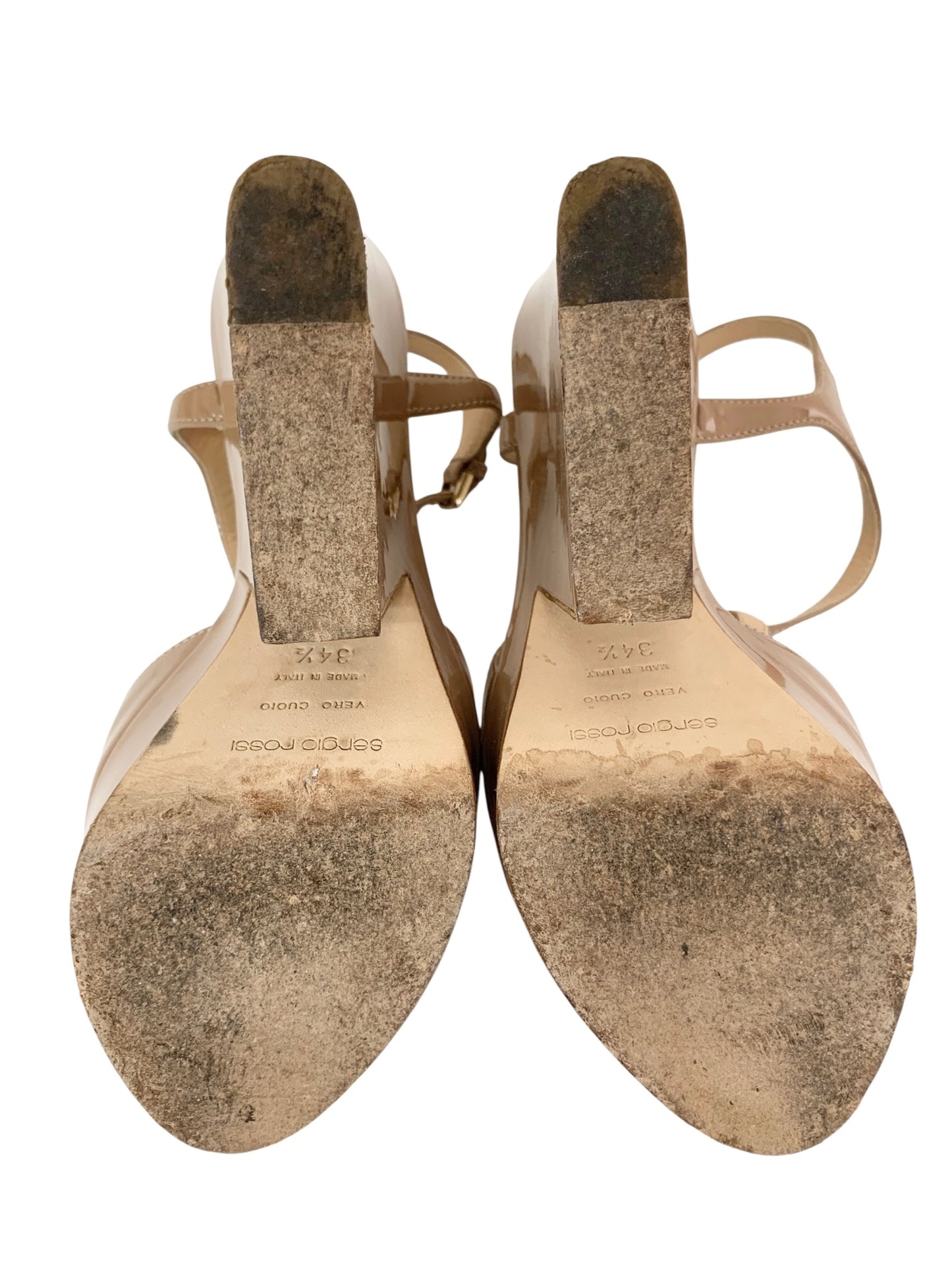 セルジオロッシ サンダル 34.5 ベージュ ウエッジソール ITDTJRTMOJJE 【SALE】