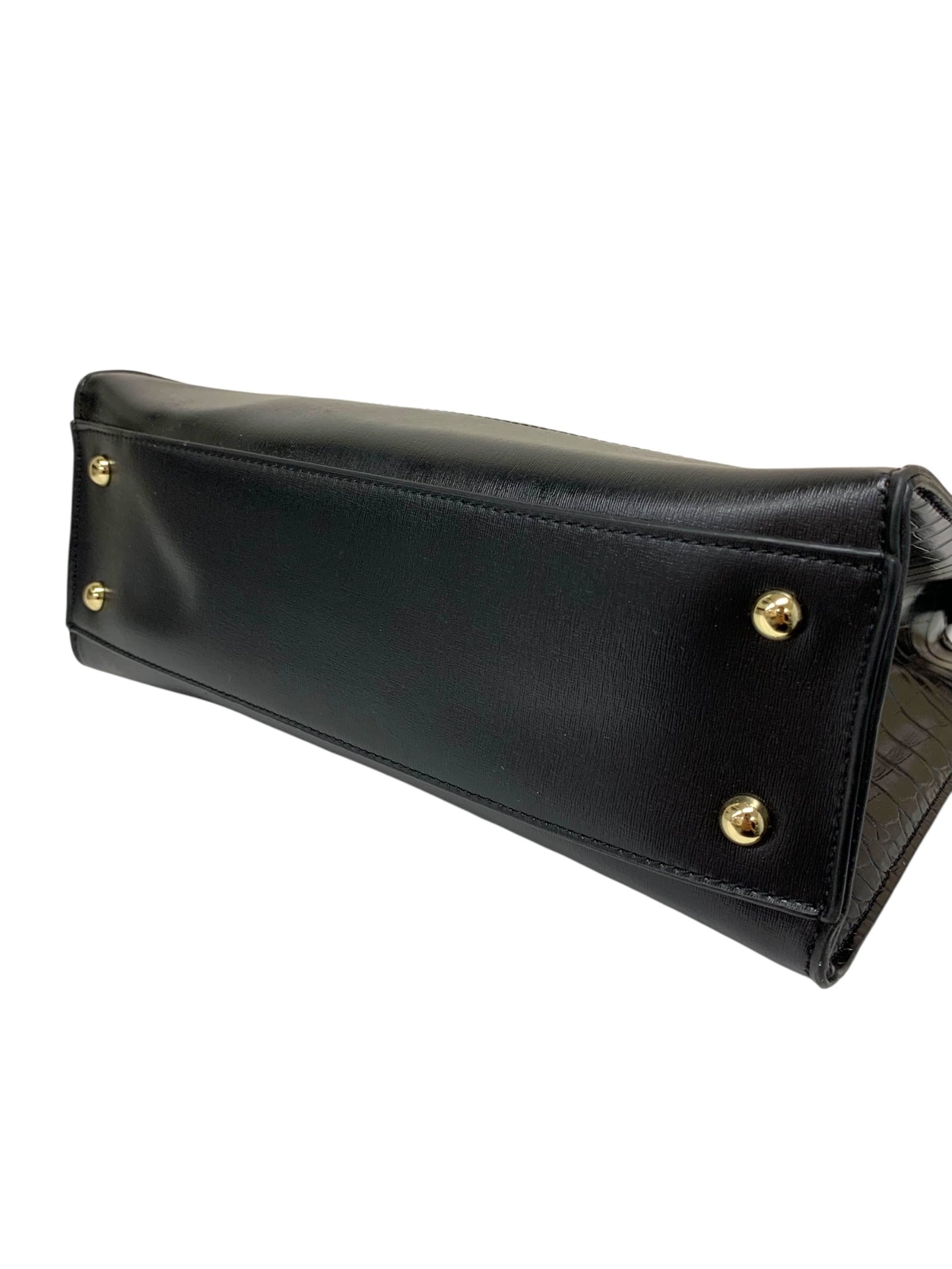 エムズグレイシー 774518 ハンドバッグ ブラック リボン クロコ型押し ITO02PYA0XBQ 【SALE】