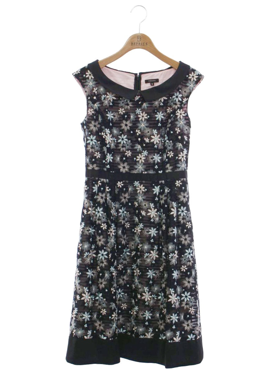 トッカ OPTOSS0060 ワンピース 0 ブラック フラワーモチーフ 刺繍 ITNTWU3VVRME