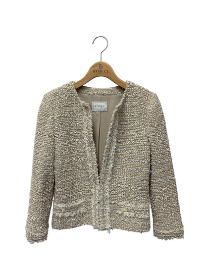 フォクシーブティック Bouleneige 33772 ジャケット 38 ベージュ ツイード ITWPW1XH5Q22
