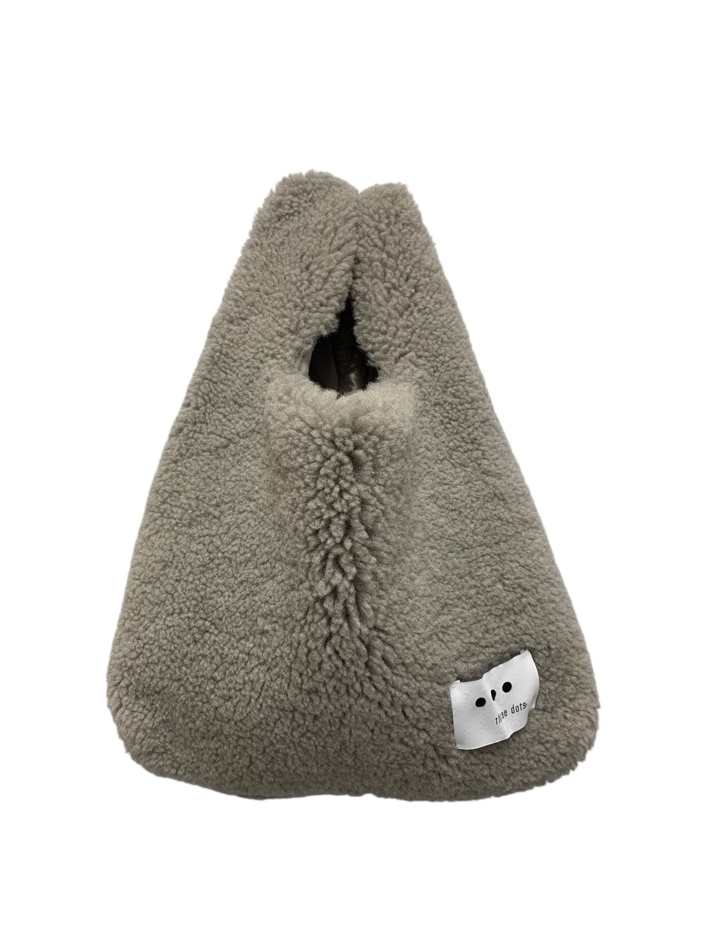 スリードッツ トートバッグ グレー ボア ファー ITUXHQIEBBD2