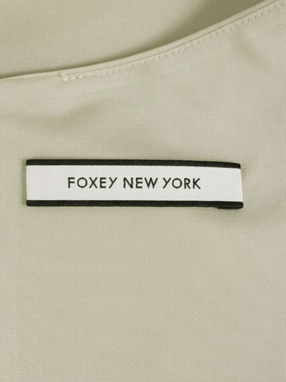 フォクシーニューヨーク 37801 ワンピース 38 ベージュ プリーツスカート ITF1GR0HXJ6S