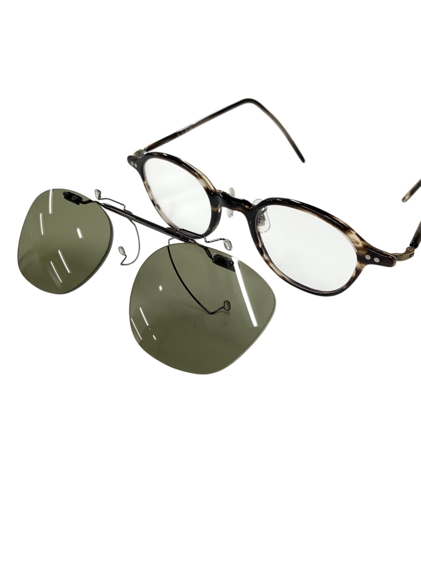 金子眼鏡 メガネ ブラウン セルフレーム ボストン クリップオンサングラス付き べっ甲柄 ITVEPEUROV4S