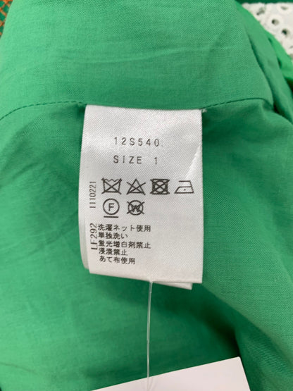 チェスティ Summer Embroidery Setup 12S540 セットアップ 1 グリーン トロピカルモチーフ 刺繍 フリル レース ITHARP7A4M1O