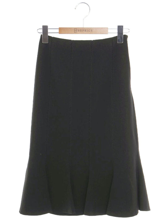 エポカ KF126-606-09 スカート 36 ブラック フリル IT755WAIQLWO