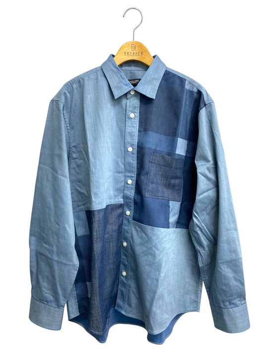 ブラックレーベルクレストブリッジ チェックシャツ 51M05-415-22 LL ネイビー IT8SGL6KK8K8
