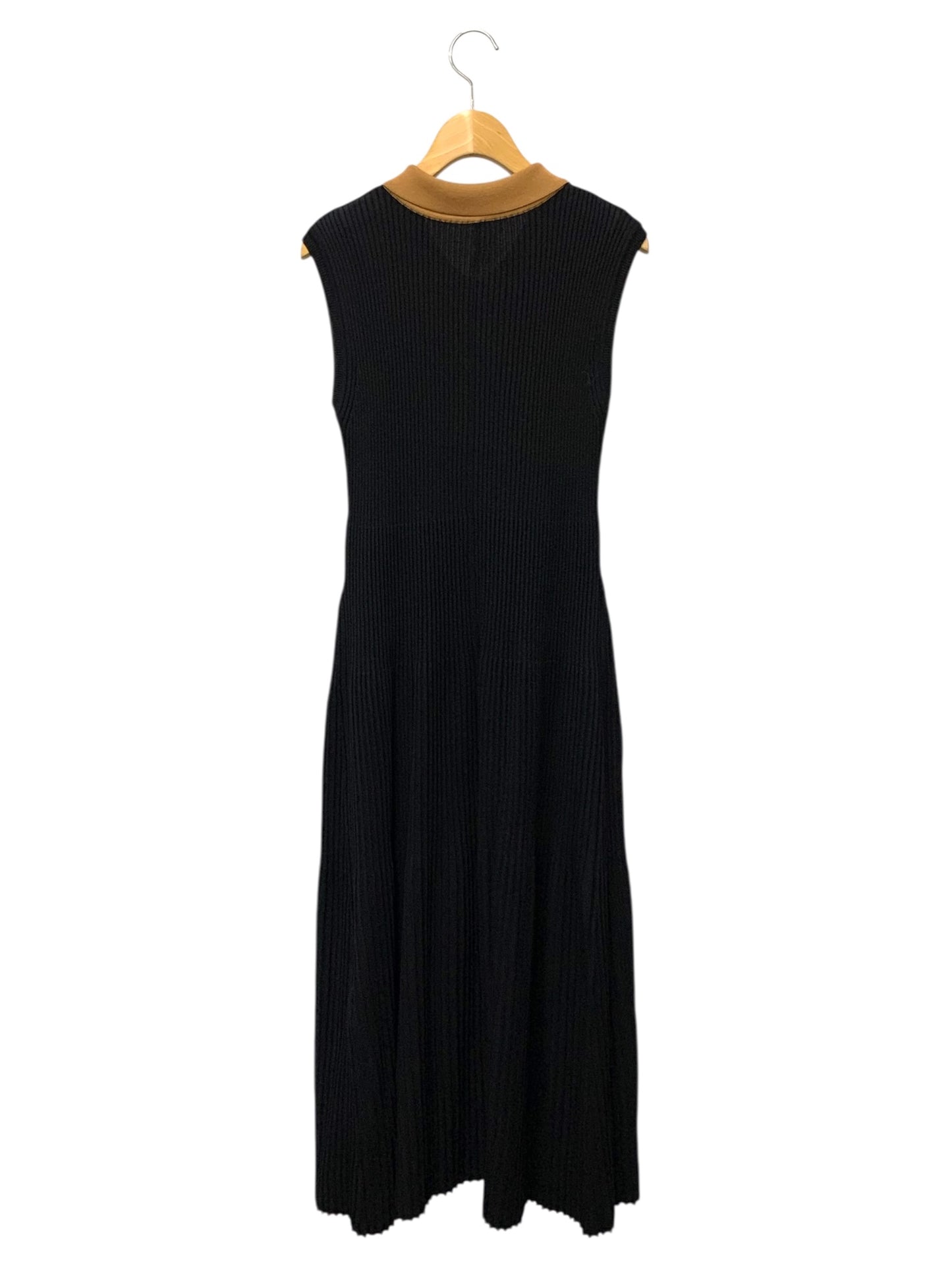 フォクシーブティック Knit Dress Birdie 44647 ワンピース 40 ブラック ニット ポロ襟 IT22F10P8FV0