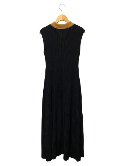 フォクシーブティック Knit Dress Birdie 44647 ワンピース 40 ブラック ニット ポロ襟 IT22F10P8FV0