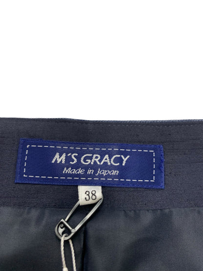 エムズグレイシー 511114 ワンピース 38 ブルー リボン センタージップ IT7WGMIU1NCA 【SALE】