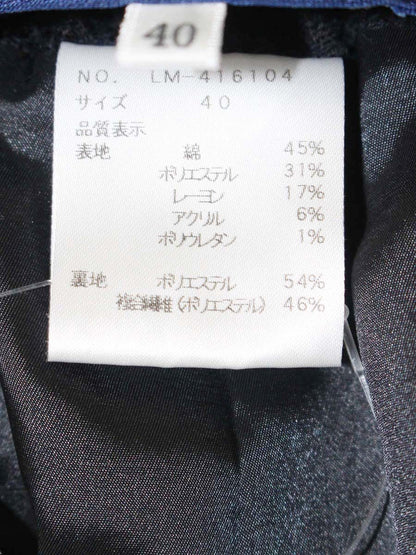 エムズグレイシー 416104 パンツ 40 ブラック ツイード ワイド IT5LXYHZEJOO