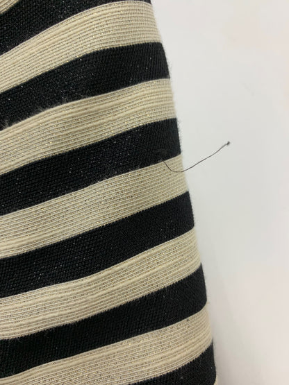 エスマックスマーラ コート 42 ブラック ストライプ リバーシブル ラメ フード ITW11WR4BDPH