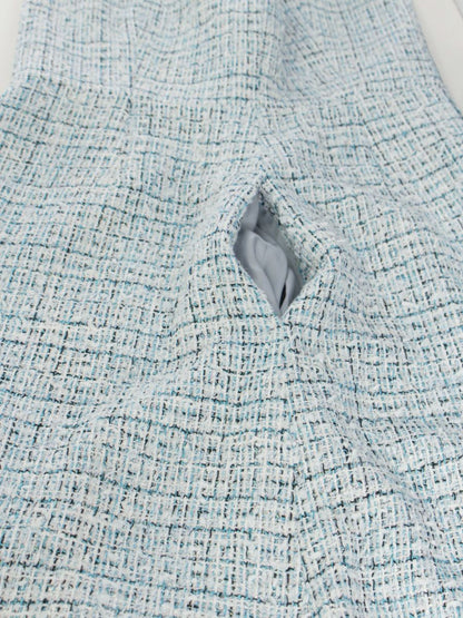 トッカ CROSTATA ドレス OPTOIW0480 ワンピース 0 ライトブルー ツイード IT6DTRPMIV8S 【SALE】