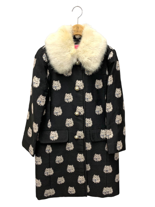 ケイトスペード NJM00125 スプリングコート 0 ブラック 猫 ドット 2way ITJ9OP32RZ3Q