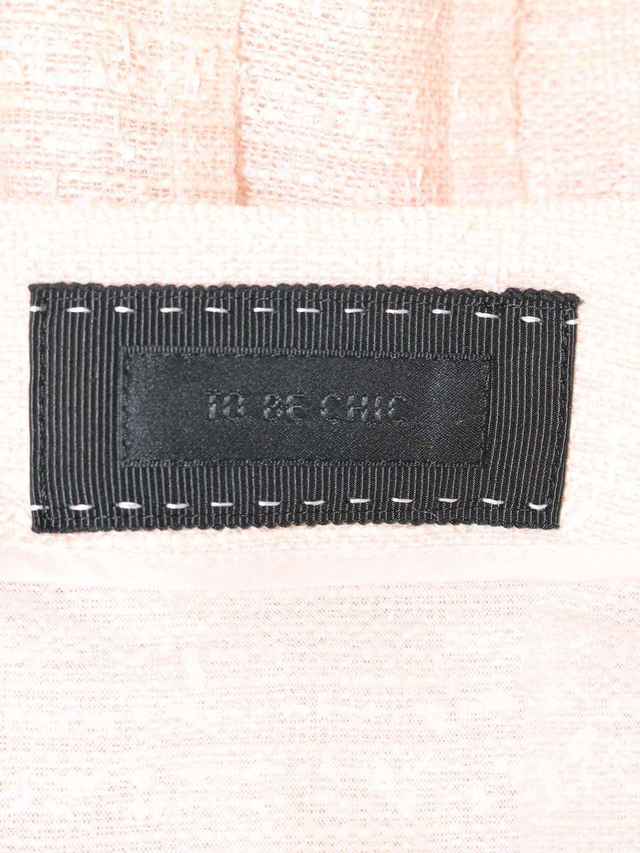 トゥービーシック W5E52-700-12 ノーカラージャケット 40 ピンク ツイード IT74WK5TSDO0