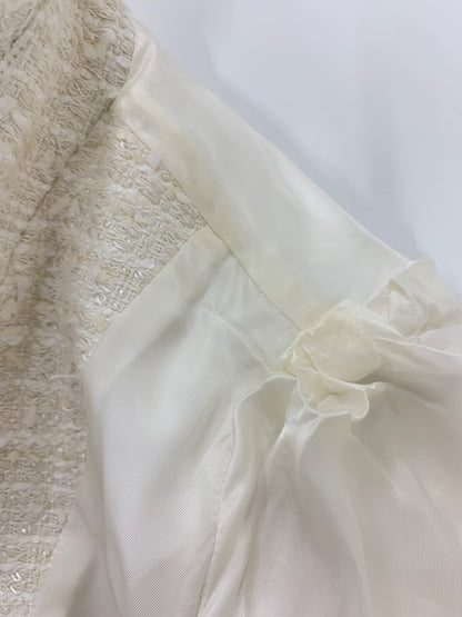 フォクシーブティック Dress Miss Edinburgh 40544 コート 38 アイボリー ダブルジップ ツイード ITAIJ7E0399W