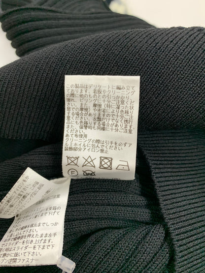 エムズグレイシー 配色大襟ジップアップニット 418633 40 ブラック IT3MCZT6PZI9