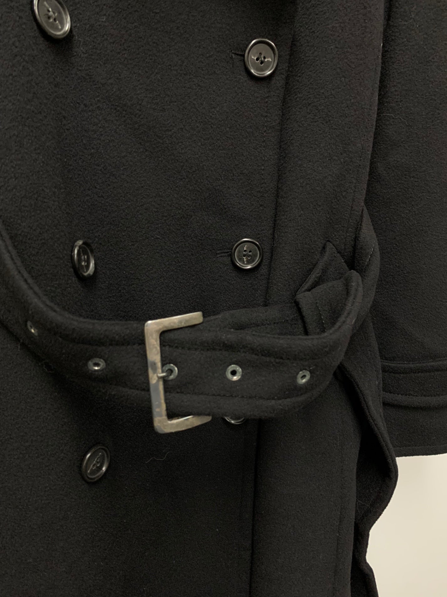 マックスマーラ 60162273 チェスターコート 40 ブラック ウール IT0OJ78I8672