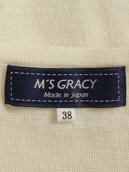 エムズグレイシー 728704 ニット セーター 38 ベージュ ウール パール ITBB0COU50KY