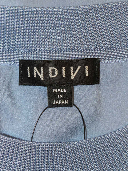 インディヴィ 2985 203 カットソー 38 ブルー ITMRD4CLA7HM
