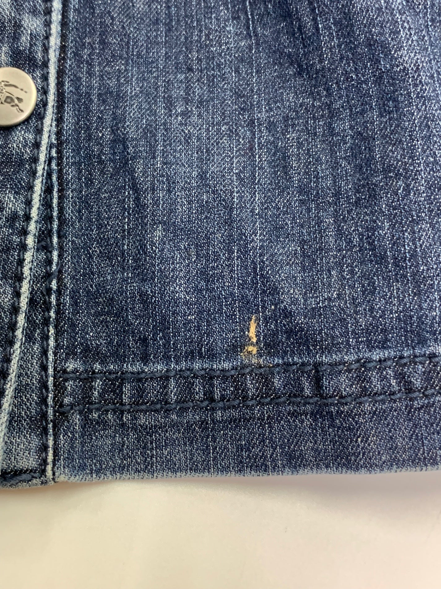バーバリーブルーレーベル E1J10-141-29 ワンピース 38 ネイビー デニム フロントボタン ITZ51LFO34JS