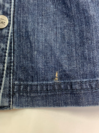 バーバリーブルーレーベル E1J10-141-29 ワンピース 38 ネイビー デニム フロントボタン ITZ51LFO34JS
